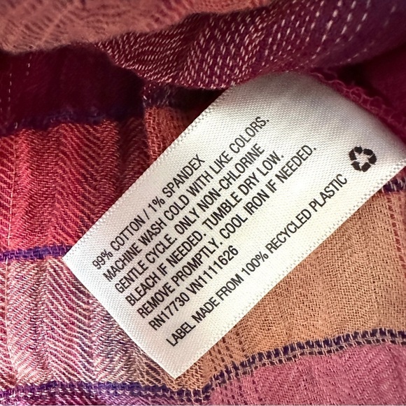 Isabel Maternity by Ingrid & Isabel Pink and Orange Plaid Button-Down Tunic - Picture 10 of 10